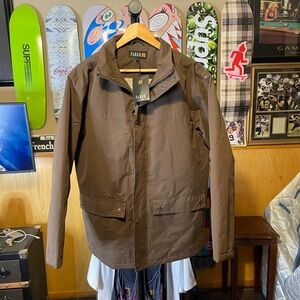 Farah Dark Brown Jacket new with tags mens waterproof insulated size M